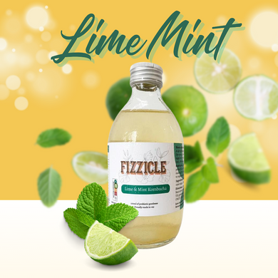 Lime Mint Kombucha drink by Fizzicle Singapore